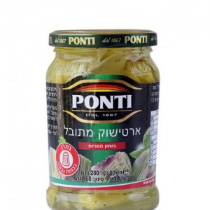 ארטישוק מתובל280גר PONTI  (8.17של ל100גר)