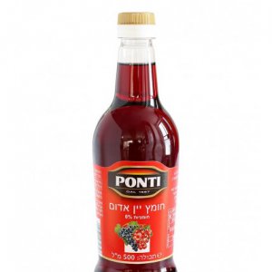 PONTI-חומץ בן יין אדום 500מל (1.98שח ל100מל)