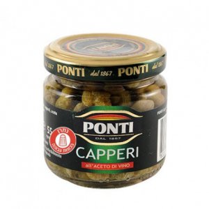 PONTI-צלפים בחומץ בן יין 95גר  (12.52שח ל100גר)
