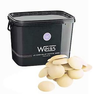 WEISS-צרפת שוקולד לבן אגוזי לוז 30%  320גר  (11.87שח ל100גר)